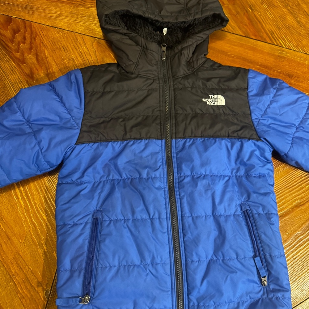 The North Face Black and Blue Puffer Jacket